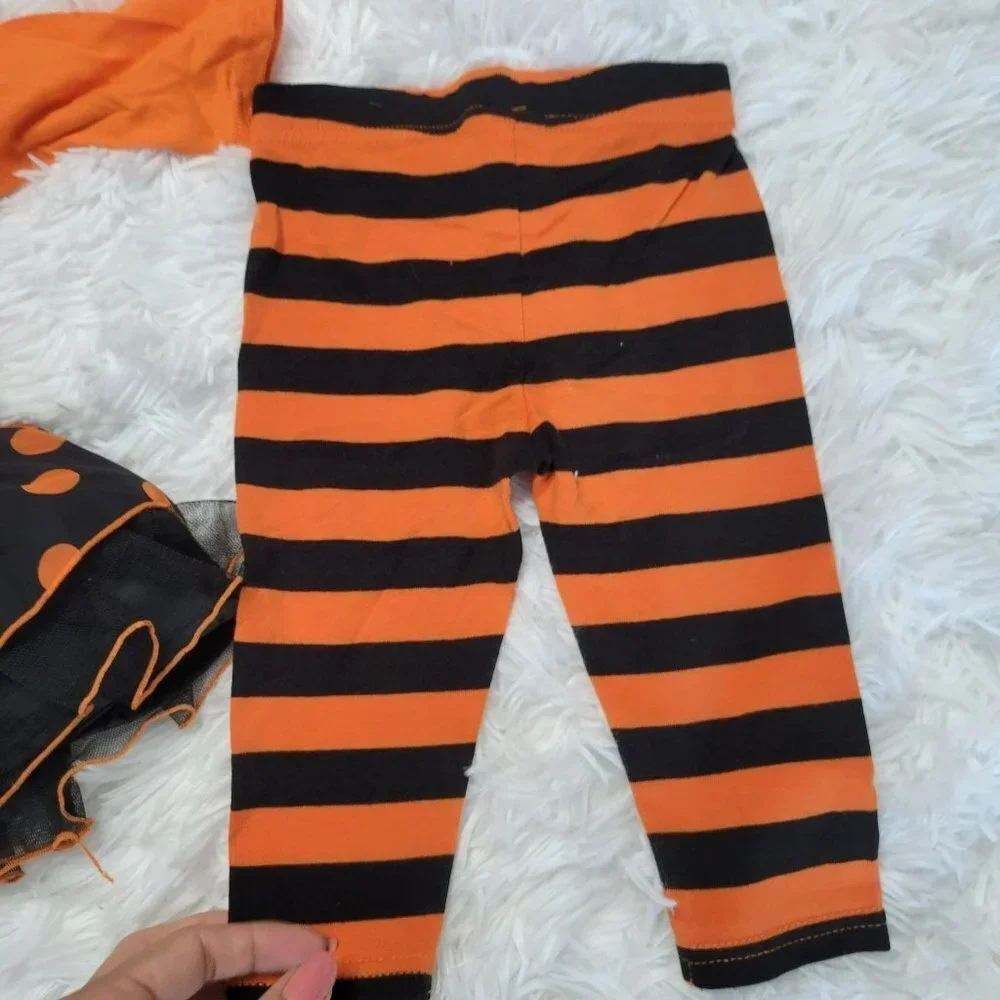 Youngland Baby Girls' Pumpkin Patch Halloween Tutu Dress with Knit Legging - 12M